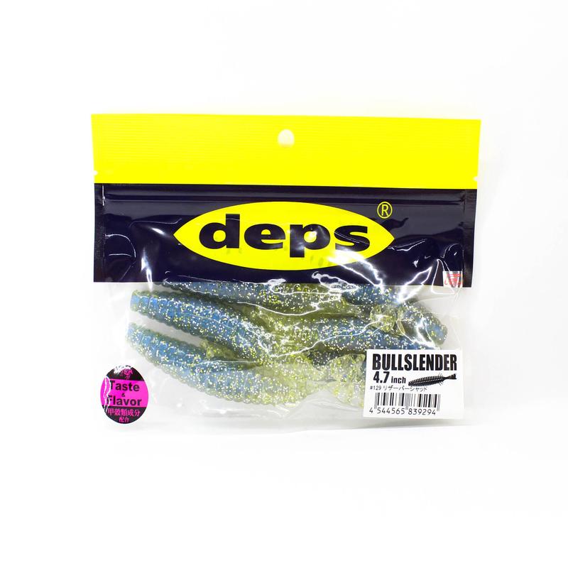 Deps Soft Lure Bull Slender 4.7 Inch 6 per pack 129 (9294)