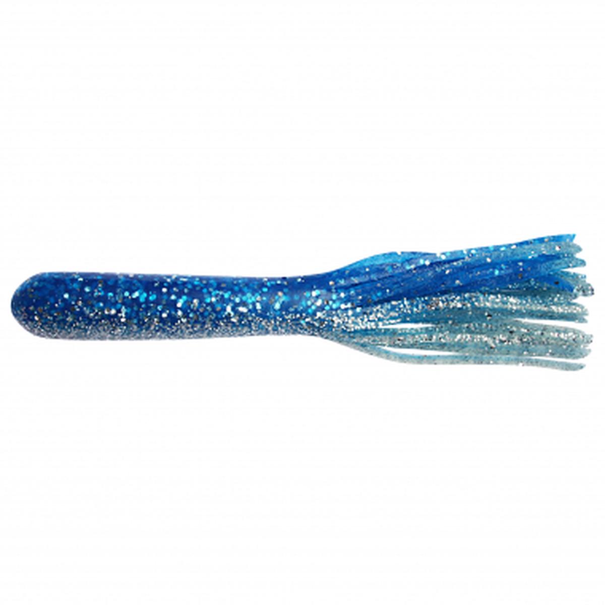 Fringed Bait Magnum Tube 5″ (clear silver/blue-glitter)