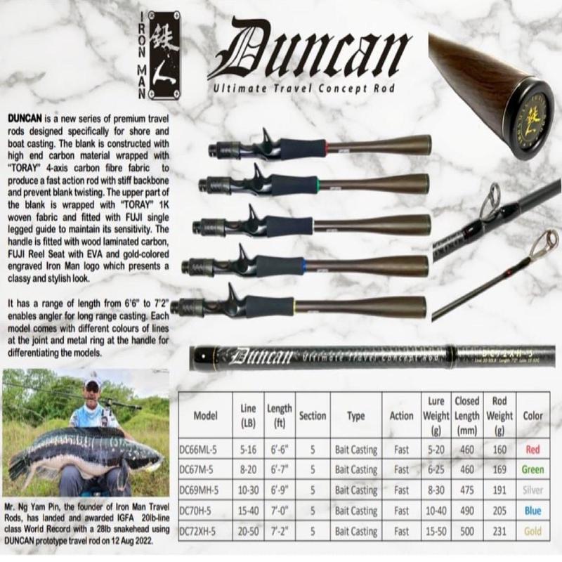 Iron Man Baitcast Rod Duncan DC67M-5 (2034)
