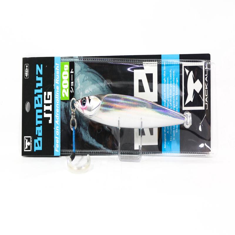 Jackall Metal Jig Bambluz Short 200 grams Slim Border Silver (3290)