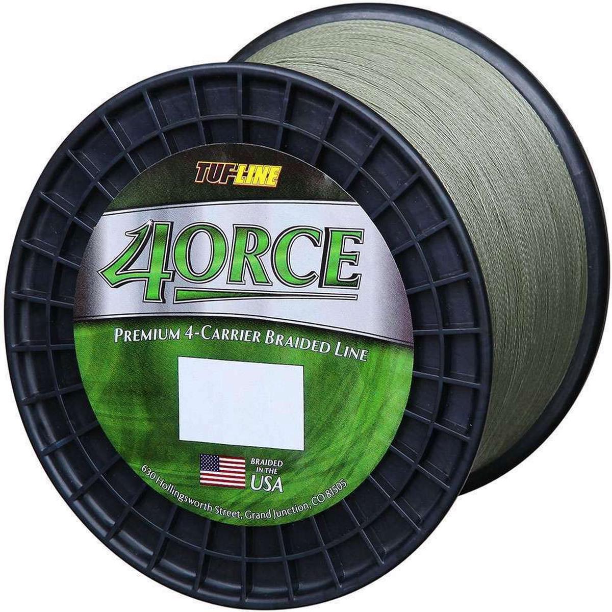 TUF-LINE 4ORCE Braid – Green – 2500 Yd. (40 Lb. – 65 Lb.) 50 Lb.