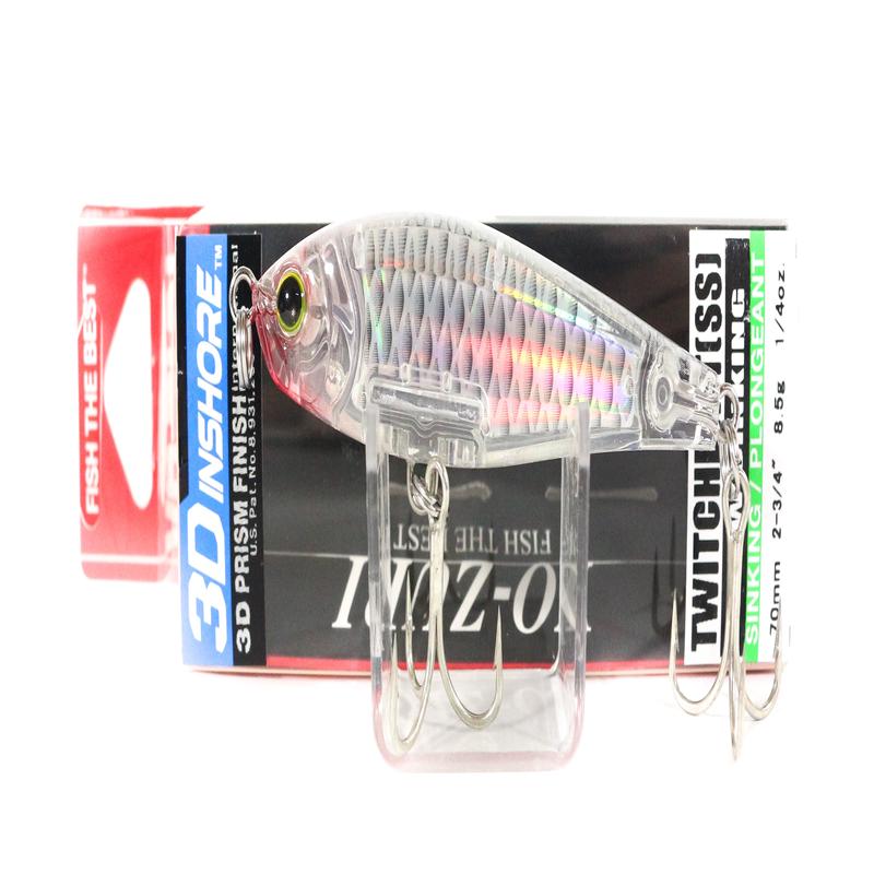 Yo Zuri Duel 3D Inshore Twitchbait 70SS Slow Sinking Lure R1207-HGSH (6992)