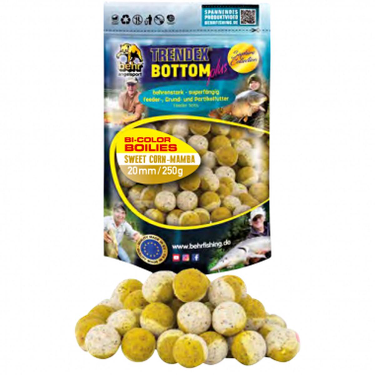 Bi-Color Boilies  Bottom Plus (Sweet Corn-Mamba)