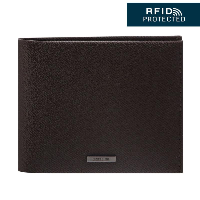Crossing Elite Bi-fold Leather Wallet [18 Card Slots] RFID – Chocolate