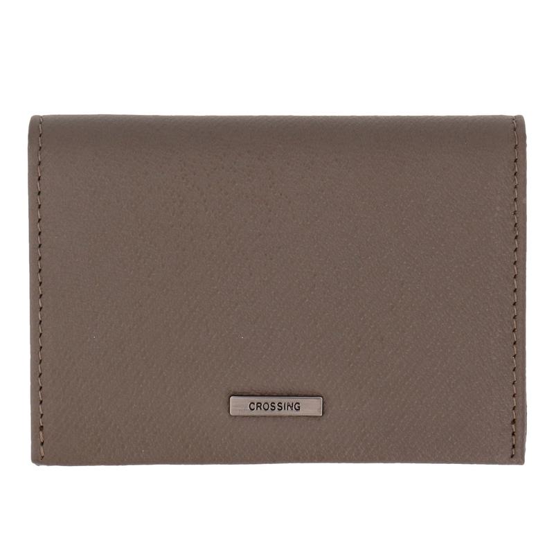 Crossing Elite Leather Leather Card Case With Magnet Closure RFID – Dark Khaki