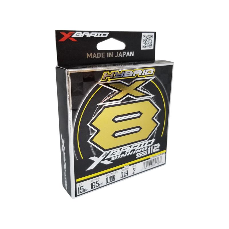 Hybrid X8 Sinking SS112 Braided Line – (15 lb./165 yds.)