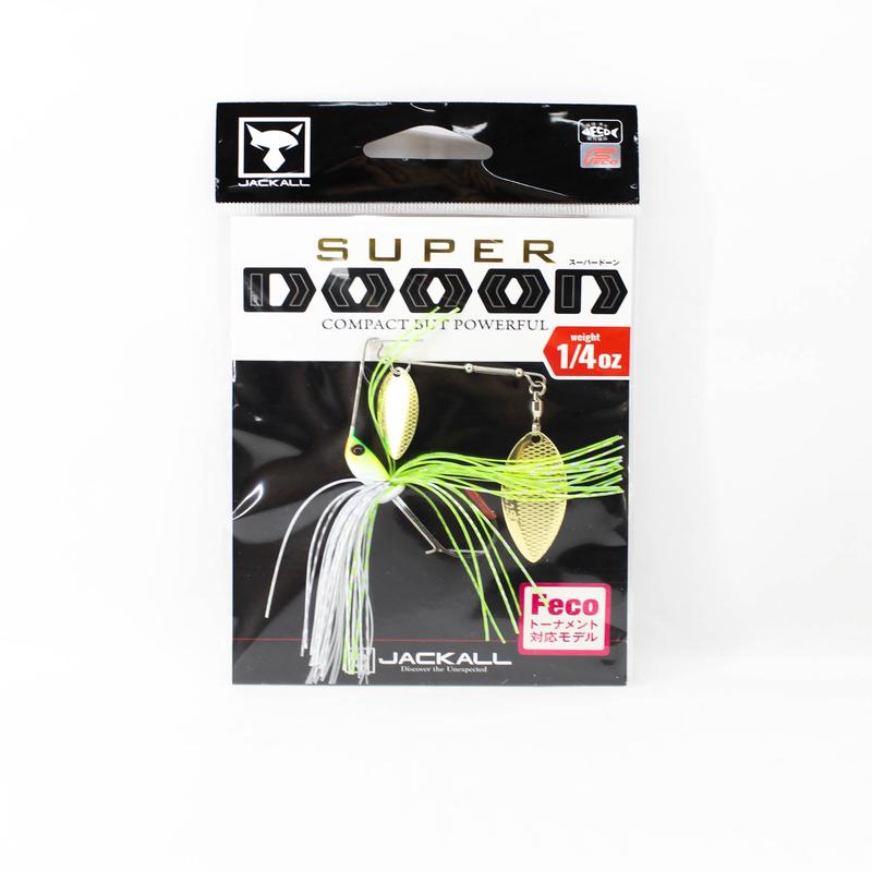 Jackall Spinner Bait Lure Super Dooon 1/4 Oz TG Chart Back White (0550)