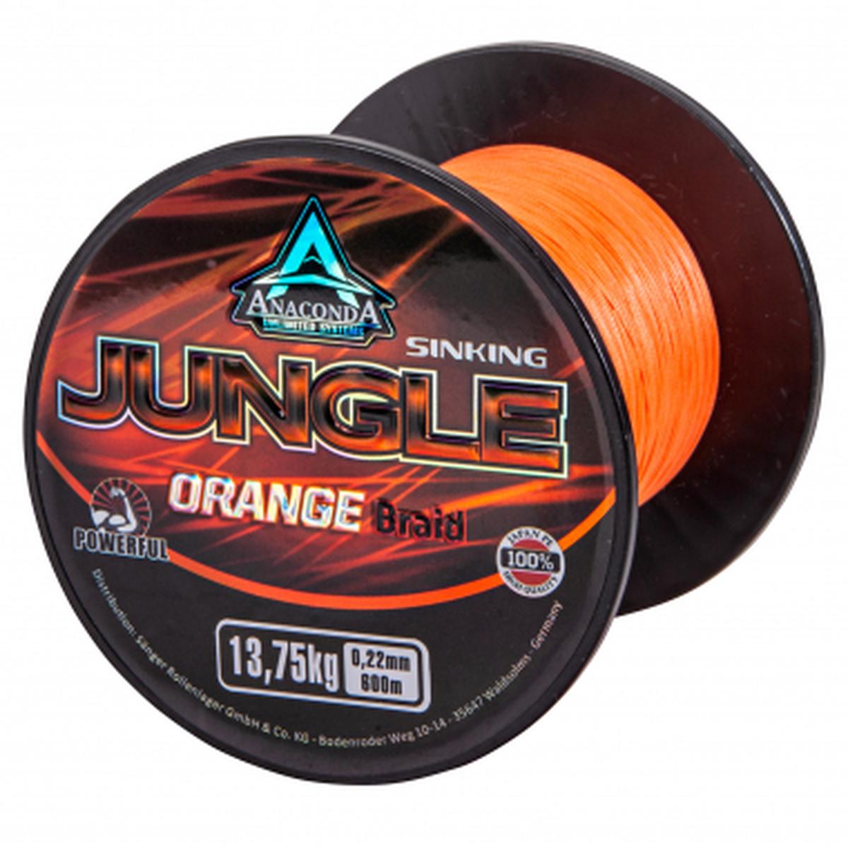 Jungle Orange Fast Sinking Braid (600m)
