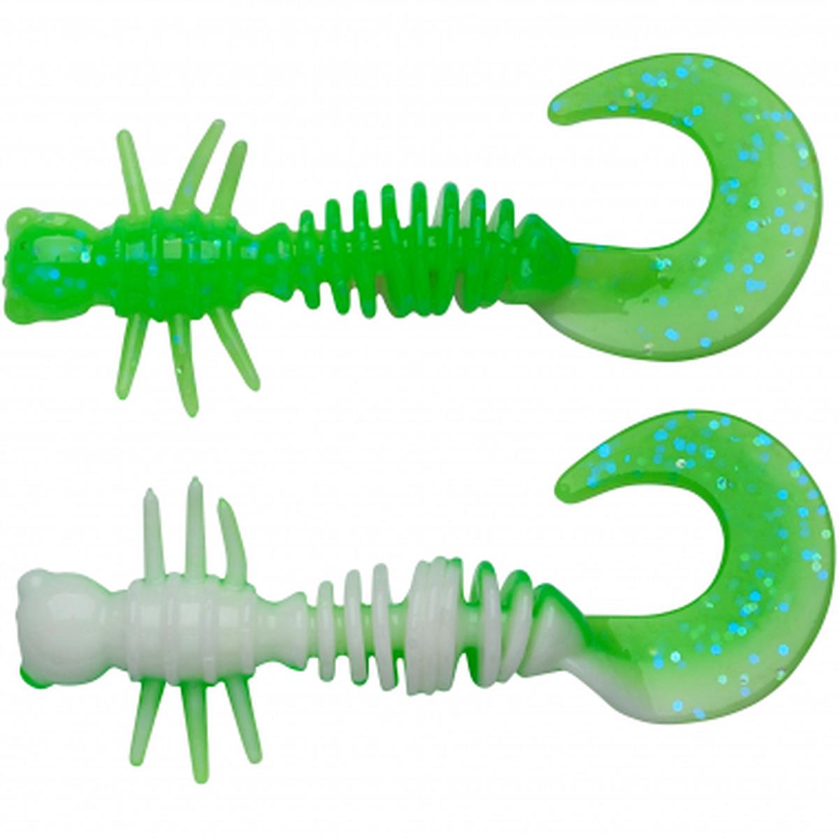 PowerBait Power Curly (Spring Green/White)