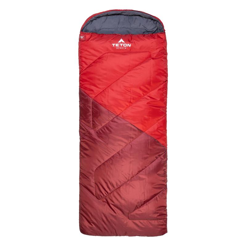 Teton Sports Li’l Celsius -7c/20f Kids Sleeping Bag in Ruby and Grey