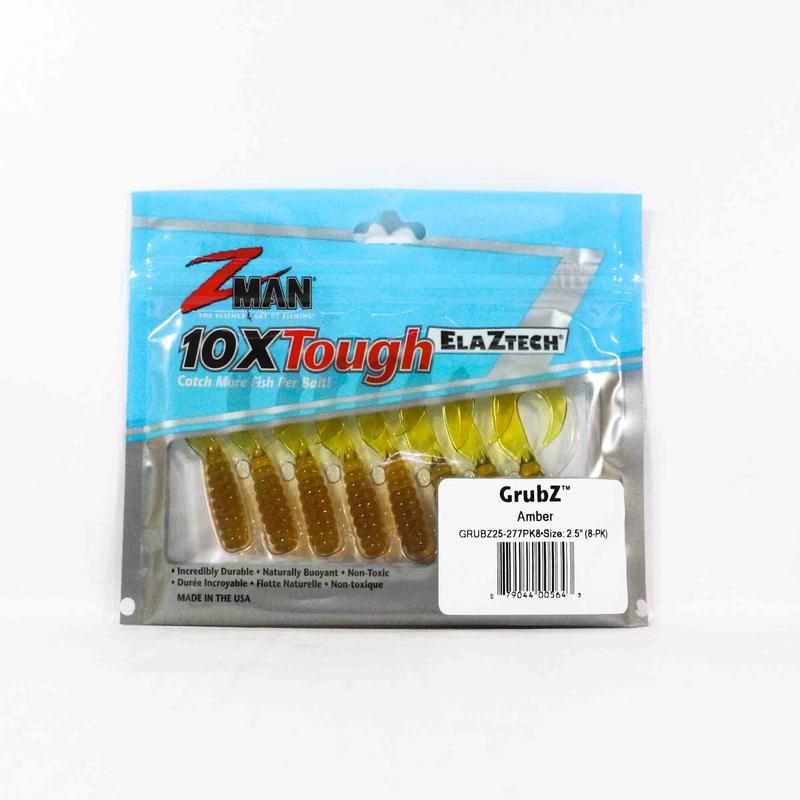 Zman Soft Lure GrubZ 2.5 Inch 8/Pack Amber (5643)