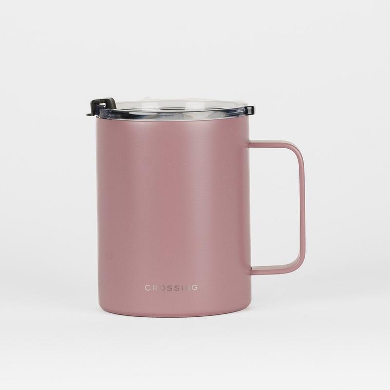 Crossing Neo Insulated S/S Ceramic Mug W Handle And Lid 420ml – Dusty Rose