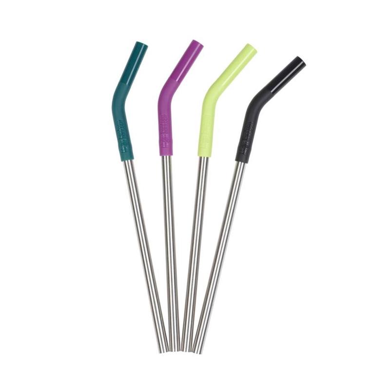 Klean Kanteen Straw – 4 Pack – 8mm (Teal, Pink, Light Green & Black/Brushed Stainless)