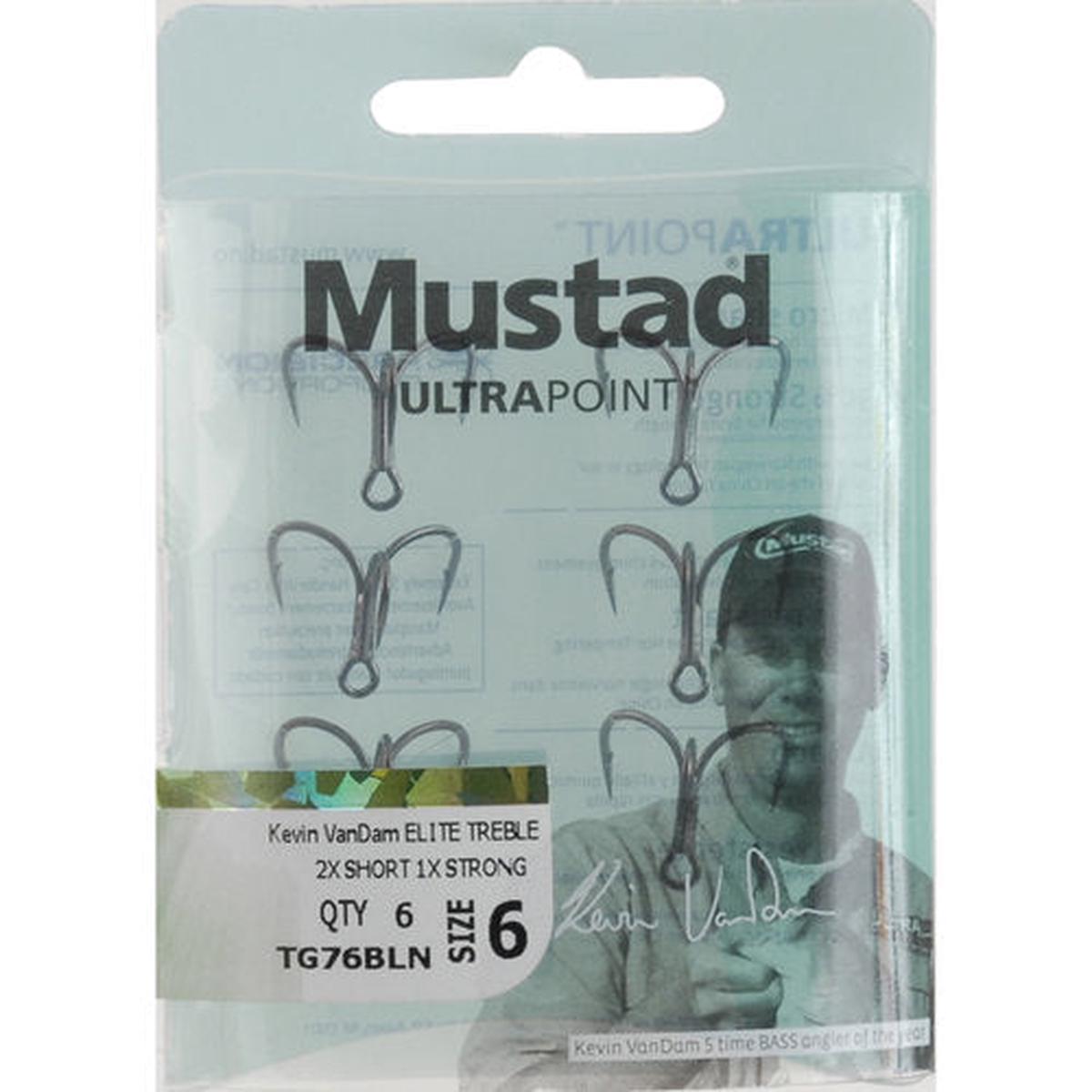 Mustad?TG76NP KVD Triple Grip Treble Hook?1/0 – 6pk