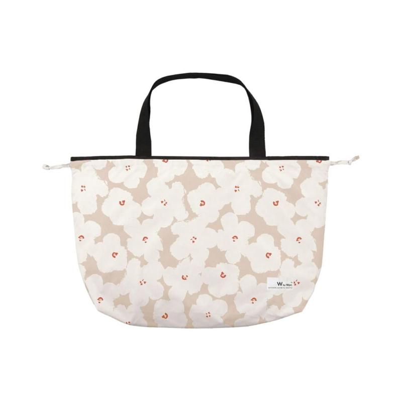 WPC Packable Rain Bag Cover (Flower Print Beige)