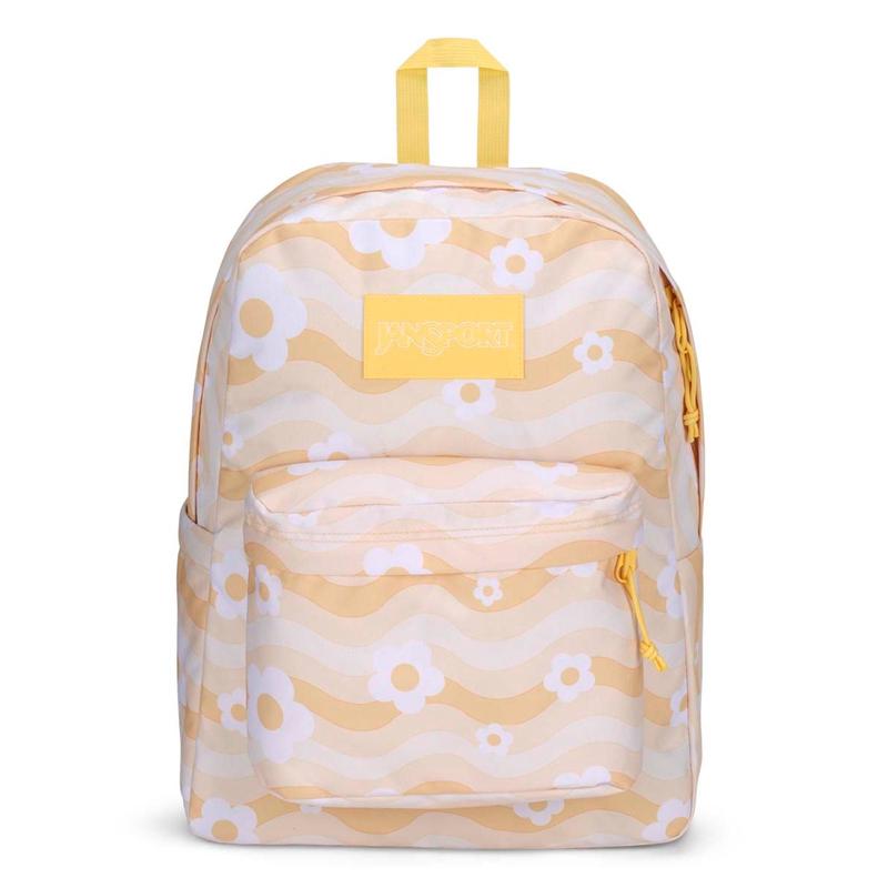 Jansport Superbreak Plus Backpack – Flower Power Yellow