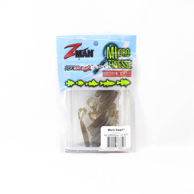 Zman Soft Lure Micro Goat 1.75 Inch 8/Pack Bloodworm (6513)