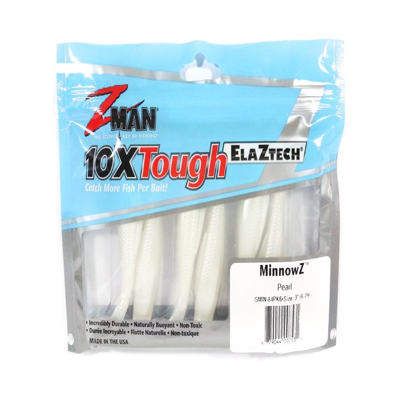 Zman Soft Lure MinnowZ 3 Inch 6/Pack Pearl (7531)