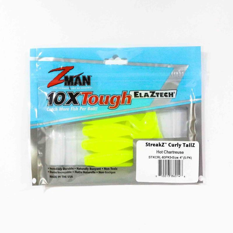 Zman Soft Lure StreakZ Curly 4 Inch 5/Pack Hot Chart (0146)