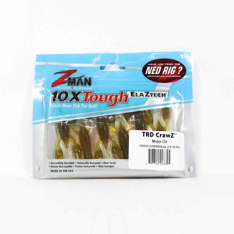 Zman Soft Lure TRD Crawz 2.5 Inch 6/Pack Motor Oil (3394)