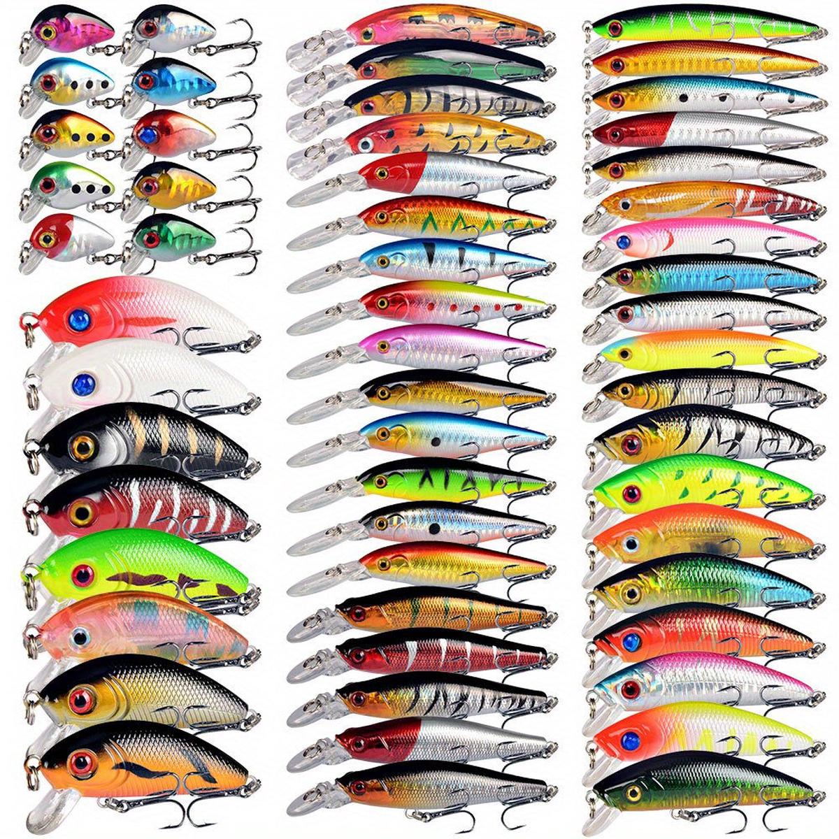 56pcs Fishing Lures Set Bionic Bait for Freshwater and Saltwater Fishing