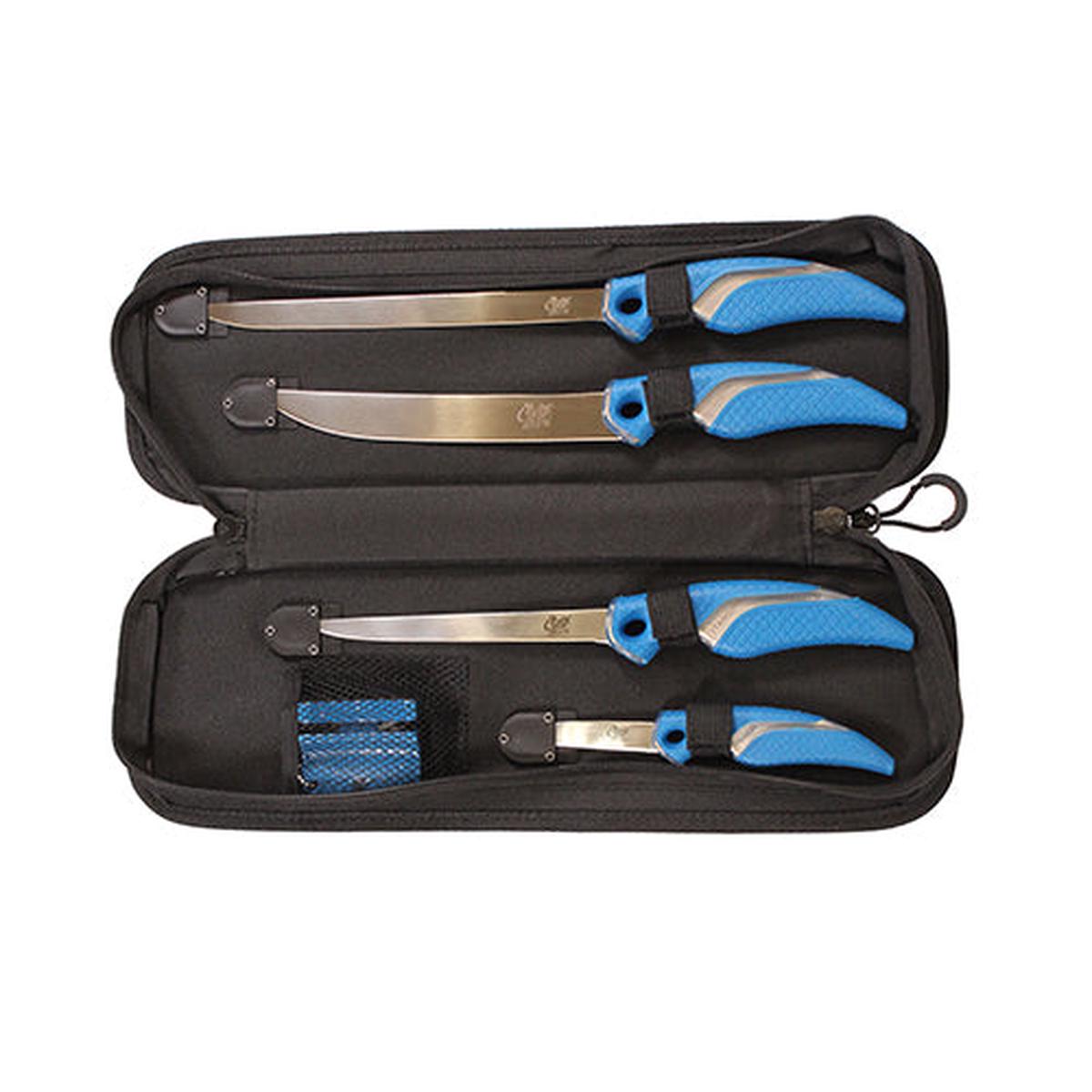 6 Pc Fillet Knife Set W-1 Heavy Duty Case