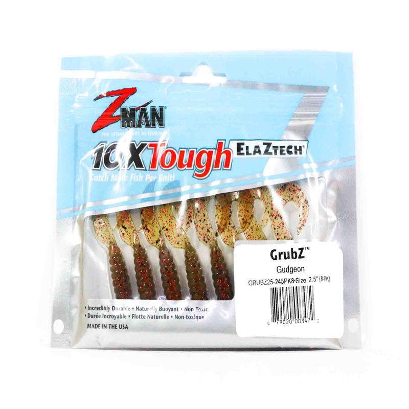 Zman Soft Lure GrubZ 2.5 Inch 8/Pack Gudgeon (3472)