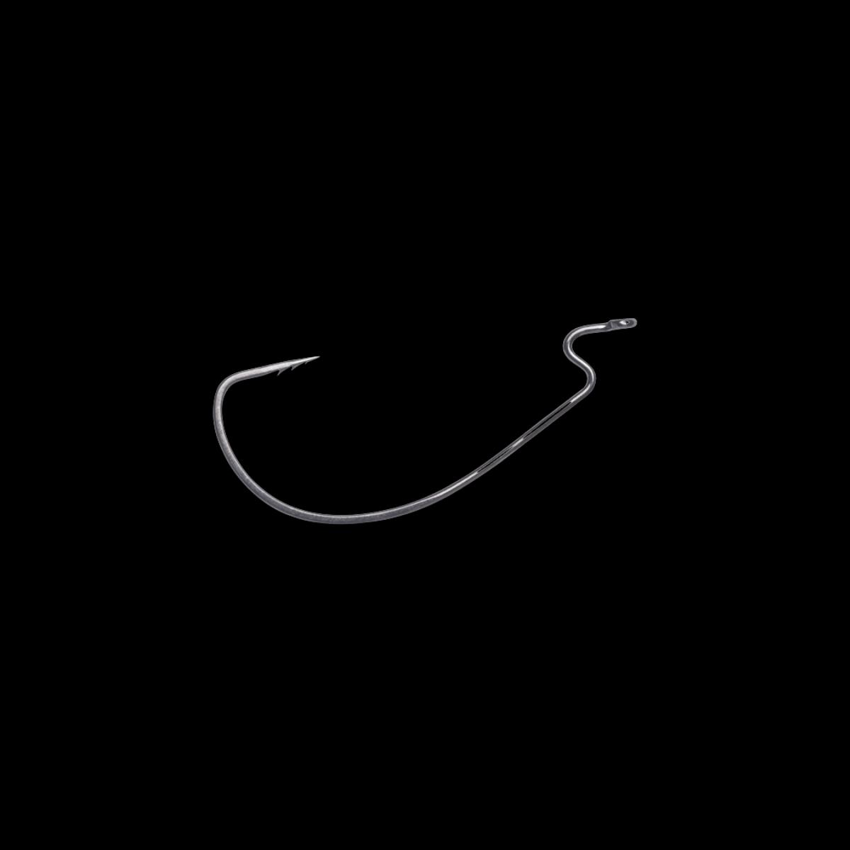 VMC FASTGRIP WIDE WORM HOOK 15PK #1/0 - BLACK NICKEL