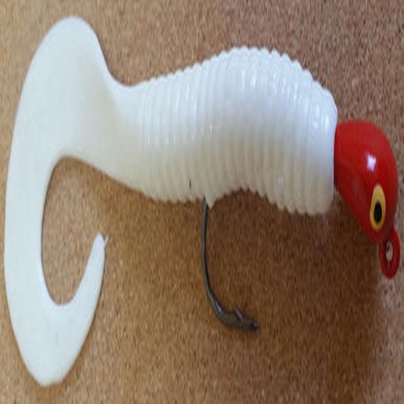 Mission Fishin 1oz Red Rocker w/ 6'' White Grub