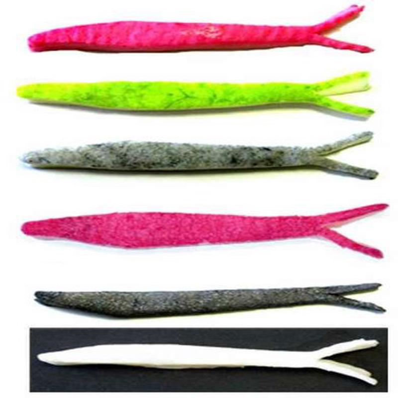 Uncle Josh Meat Fluke Bellys 5in Chartreuse/White