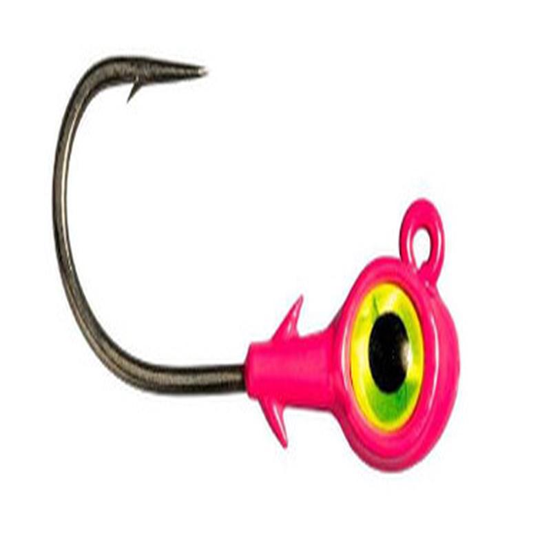 Z-Man Trout Eye X Jighead - 1/8oz - 3pk - Pink/Chartreuse