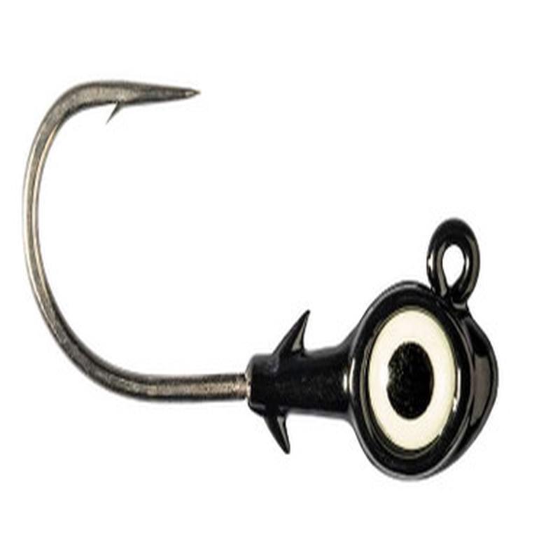 Z-Man Trout Eye X Jighead - 3/16oz - 3pk - Black/Glow