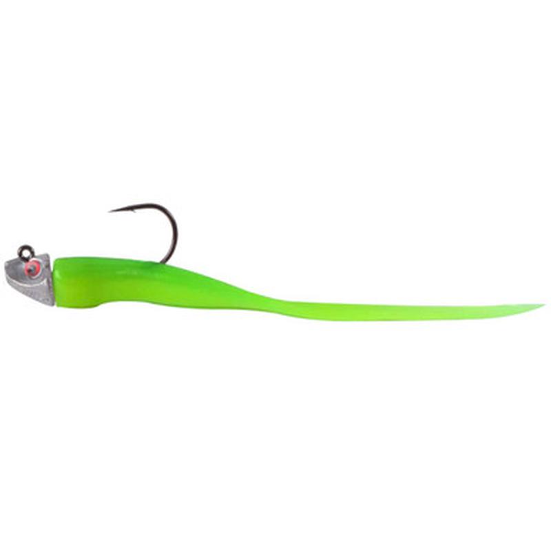 Al Gags EEL3 Whip-It Eel Lure 10in 03 Fluorescent Green