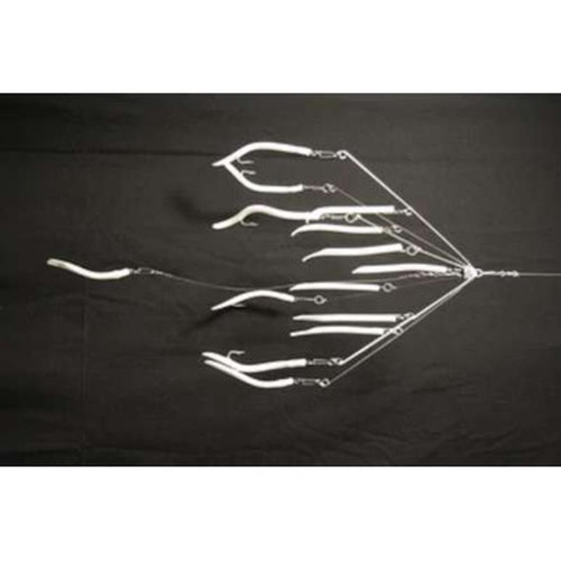9er's 364-10 22'' Tube and Worm All Tube Lure - 3647WW White