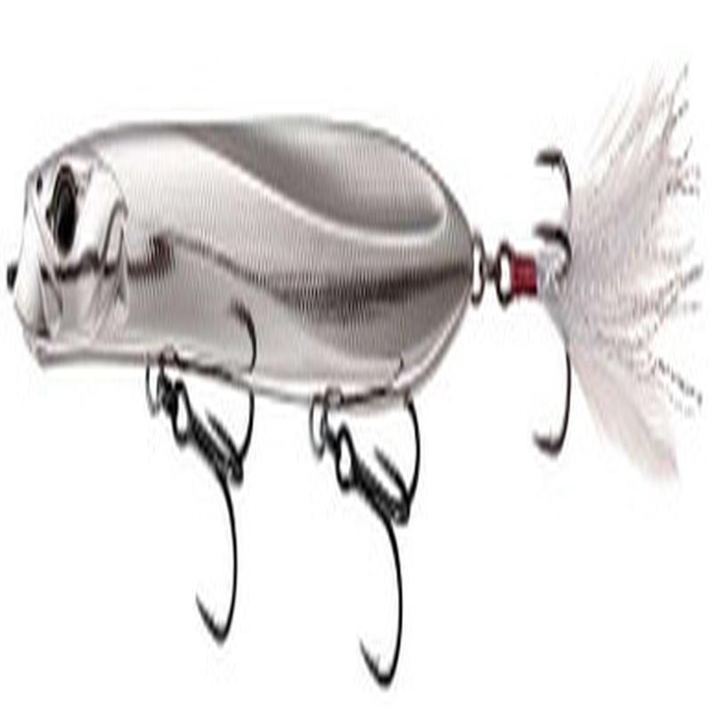 13 Fishing Power-Slide Pencil Popper - 4.8in - Chrome