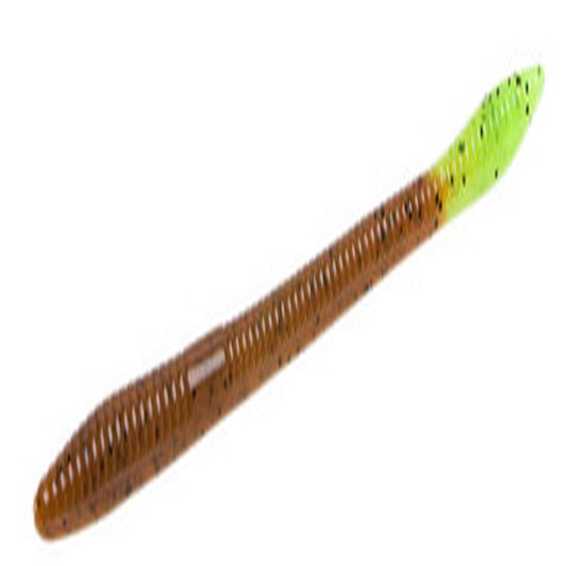 Zoom Trick Worm - 6-1/4in - Pumpkin Chartreuse