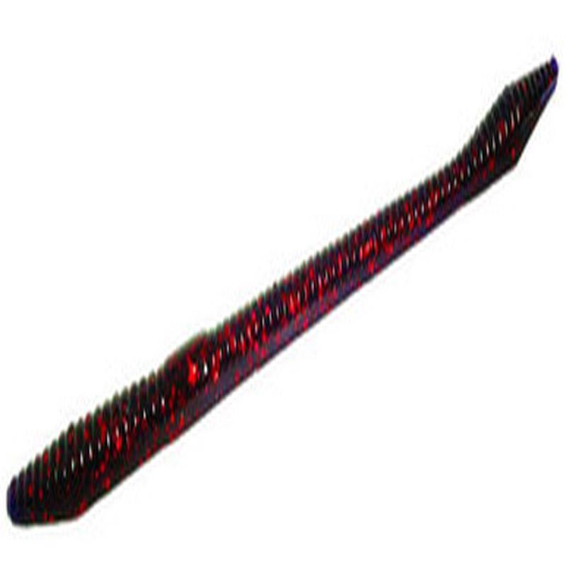 Zoom Trick Worm - 6-1/4in - Grape Red Glitter
