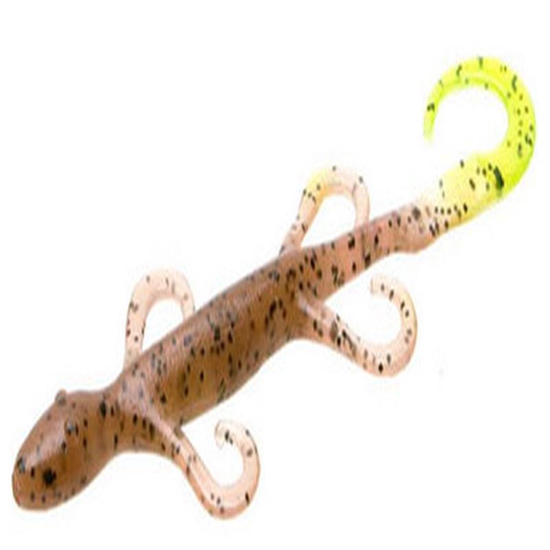 Zoom Lizard Bait - 6in - Pumpkin/Chartreuse