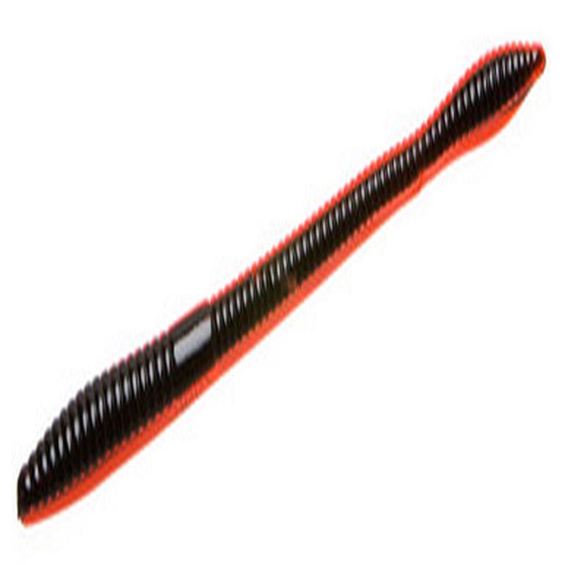 Zoom Trick Worm - 6-1/4in - Red Black Core