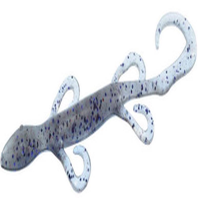 Zoom Lizard Bait - 6in - Smoke Purple Red Glitter