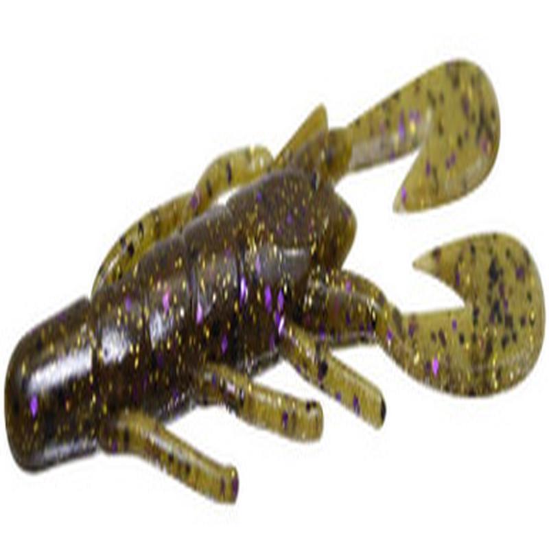 Zoom Ultra Vibe Speed Craw - Green Pumpkin Purple Gold - 3-1/2in