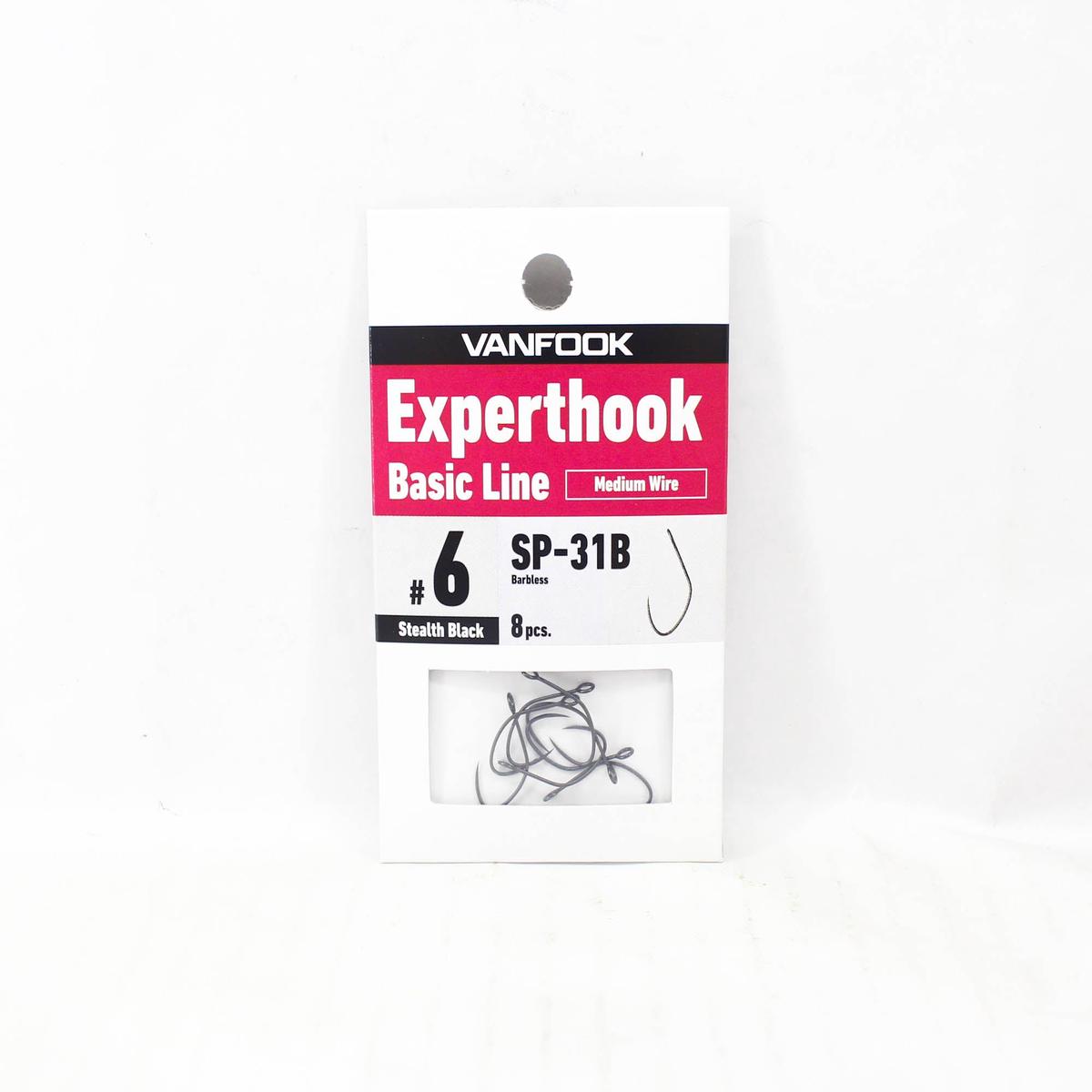 Vanfook SP-31B Spoon Expert Medium Hook Size 6, 8/pack Black (5514)