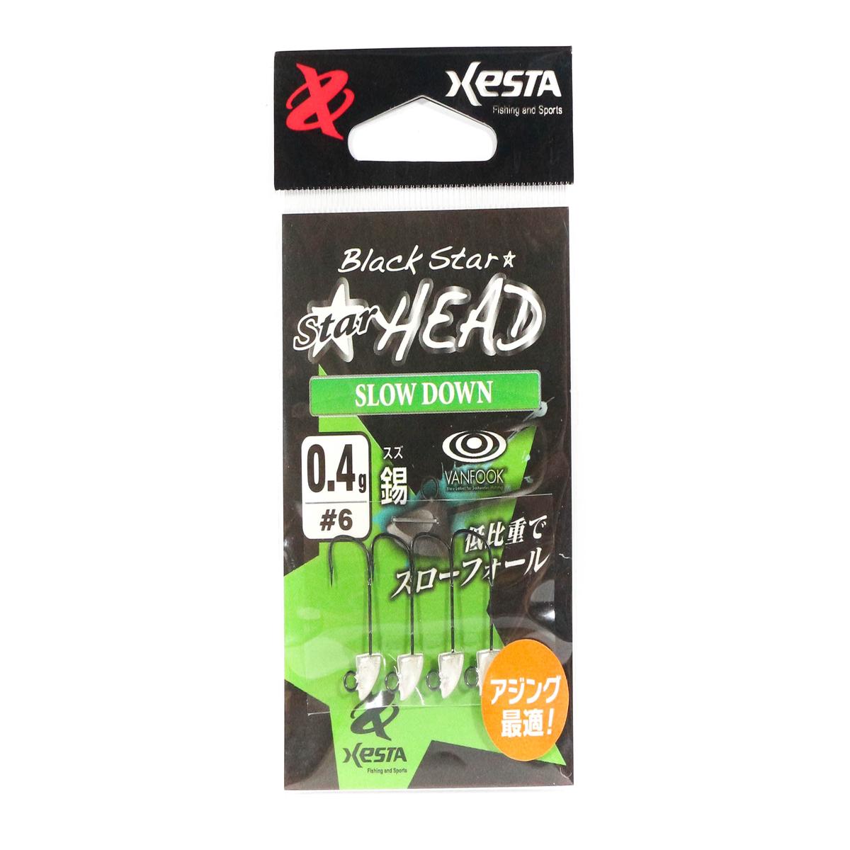 Xesta Jig Head Star Head Slow Down 0.4 grams Hook Size 6 (0731)