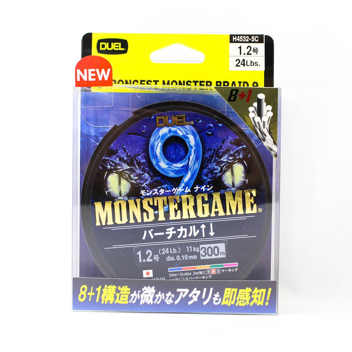 Yo Zuri Duel P.E Line Monster Game X9 Jigging Multi 300m P.E 1.2 (0455)
