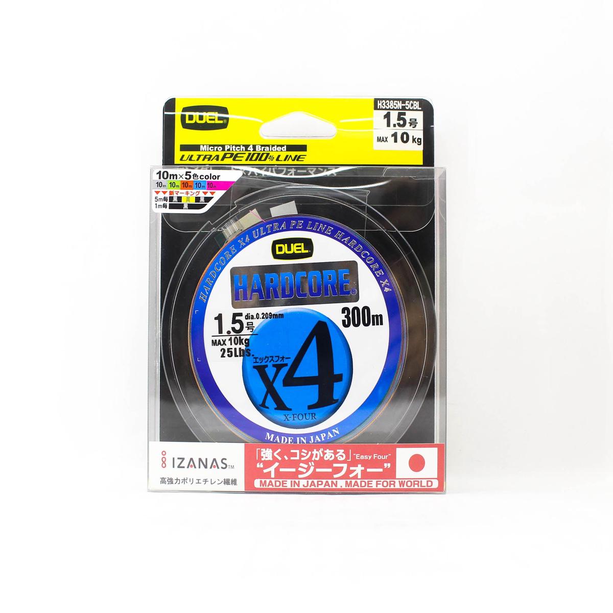 Yo Zuri Duel P.E Line Hardcore X4 300m P.E 1.5 10.0kg H3385N-5CBL (3817)