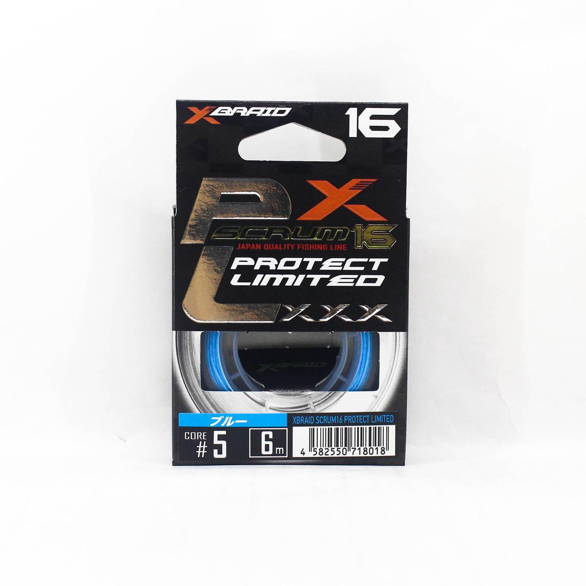 YGK Scrum Assist Line 16 Braid Protect Limited 6m Size 5 Blue (8018)