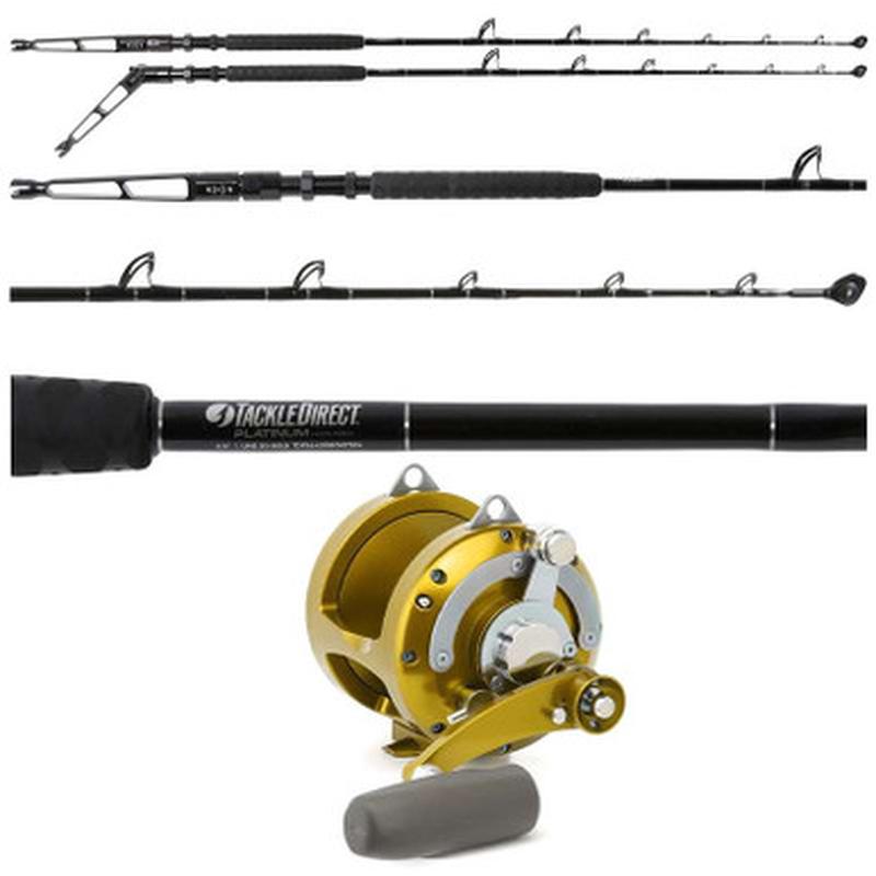 Avet EX 50/2 Gold / Platinum Hook TDPS645080WTSIN-TERM Standup Combo