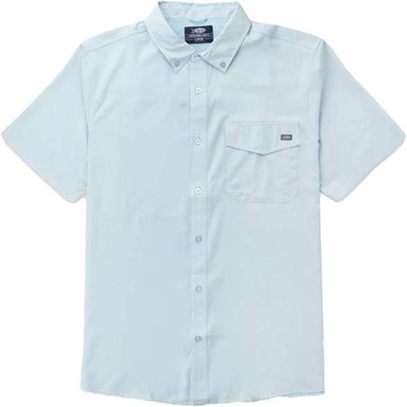 Aftco Palomar Short Sleeve Vented Fishing Shirt - Niagara Mist - X-Large