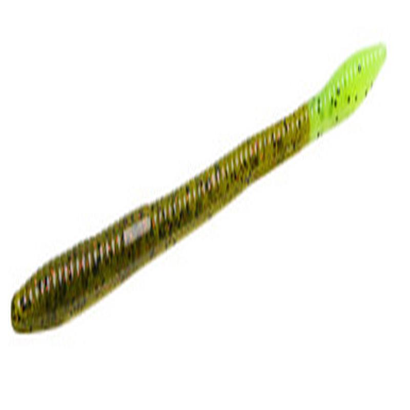 Zoom Trick Worm - 6-1/4in - Watermelon Red Chartreuse
