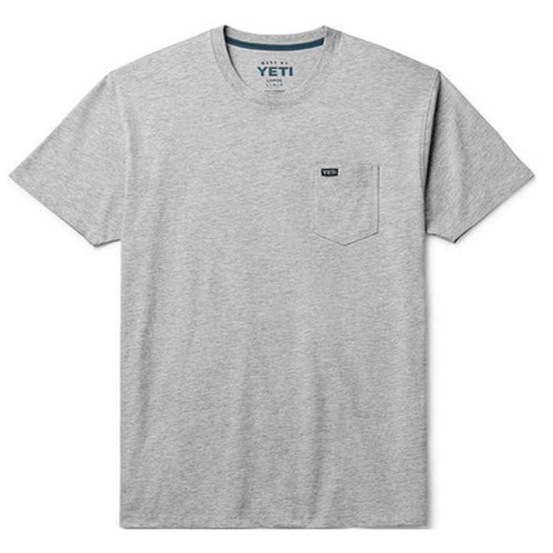 YETI Premium Pocket Short Sleeve T-Shirt - Heather Gray - 3X-Large